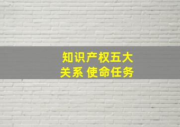 知识产权五大关系 使命任务